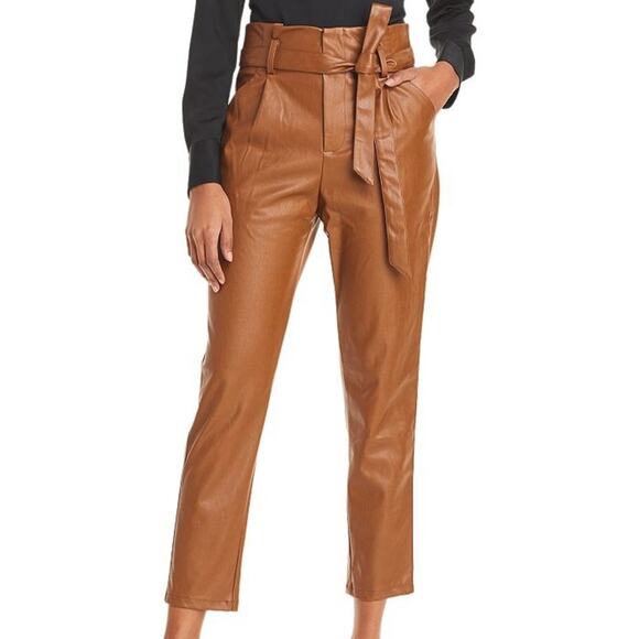 Lucy Paris faux leather paper bag waist pants size small - Picture 1 of 9